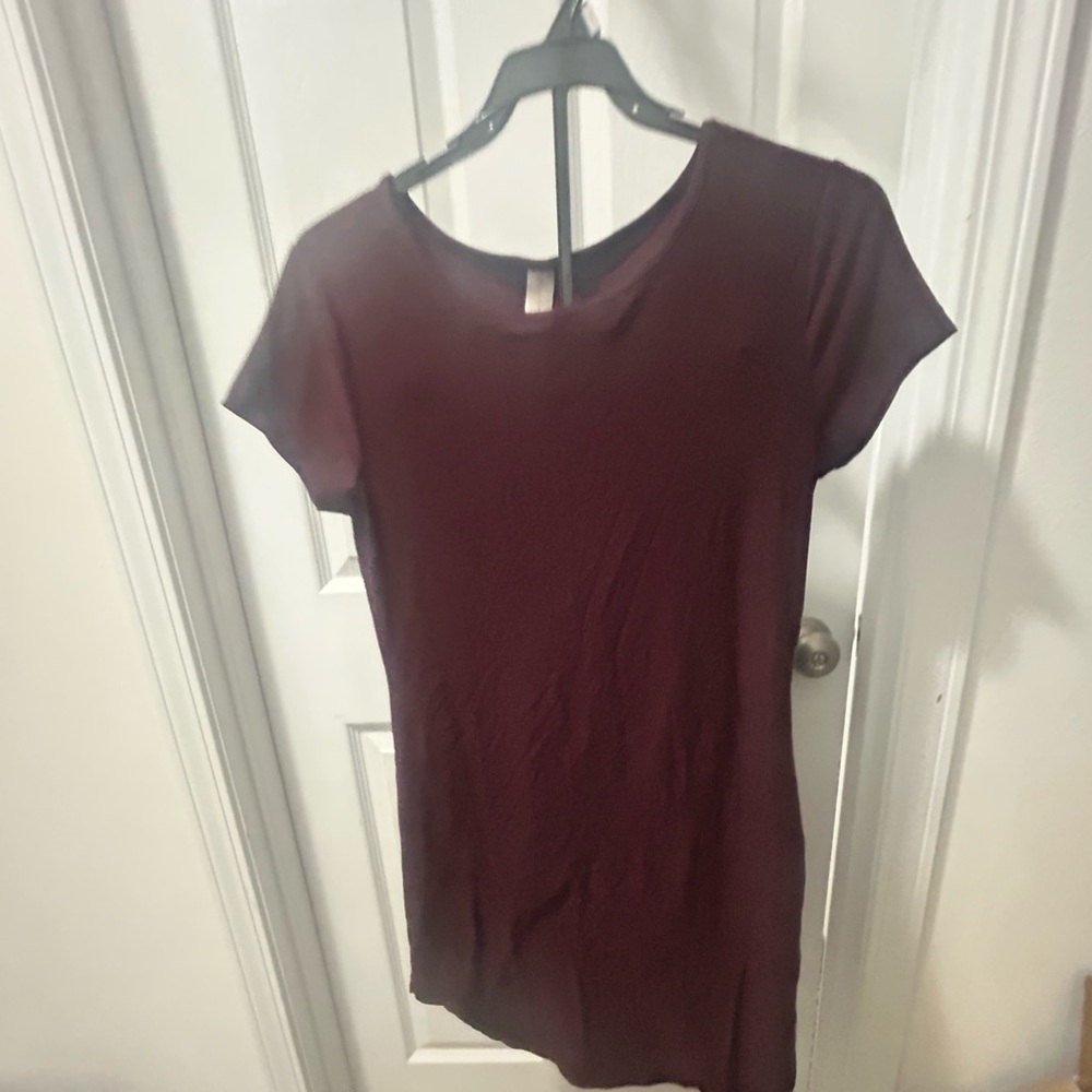 No Boundaries Maroon Short Sleeve dress